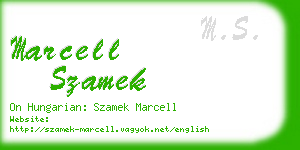 marcell szamek business card